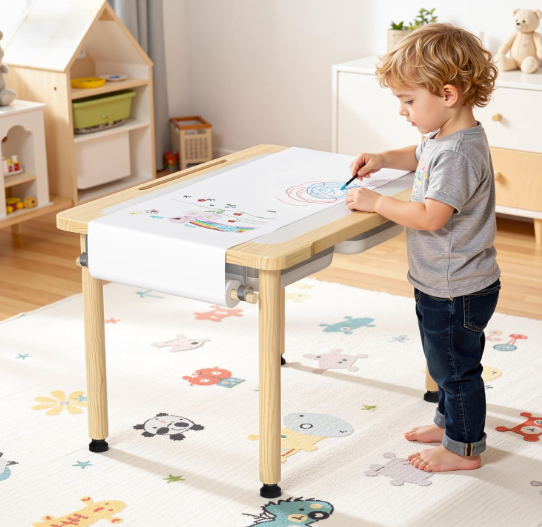 Wooden Sensory Table, Indoor Activity Desk