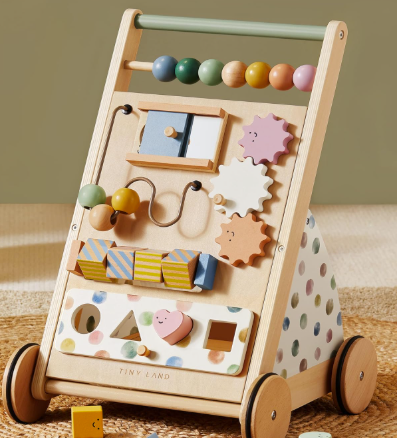 Wooden Baby Walker with Adjustable Speed