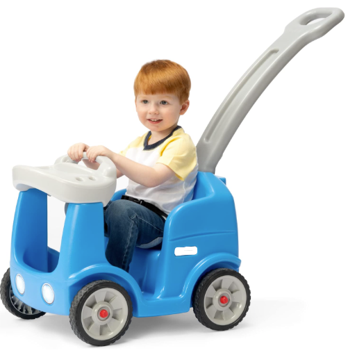 Roll and Stroll Quiet Ride-On Toddler Toy Push Car