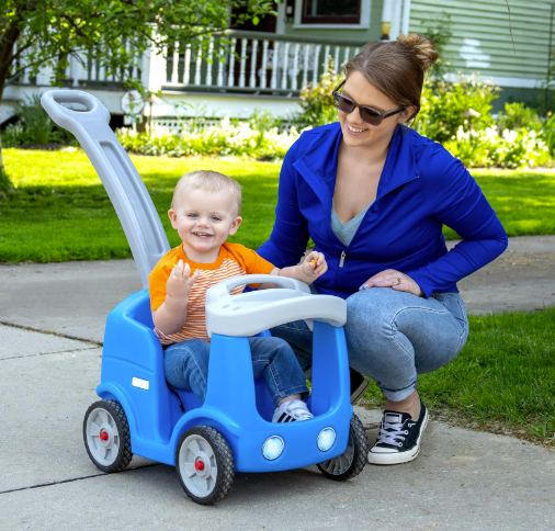 Roll and Stroll Quiet Ride-On Toddler Toy Push Car